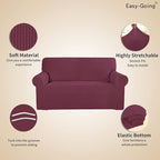 Easy-Going Stretch Loveseat Couch Covers Washable ASH Rose