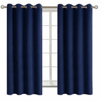 BGment Navy Blue Blackout Curtains for Bedroom 63 Inch Long - 2 Panels