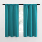 NICETOWN Peacock Blue Blackout Curtains Panels for Window, Thermal Insulated Rod Pocket Blackout Drapes/Draperies for Living Room (2 Panels, W34 x L54 inches)
