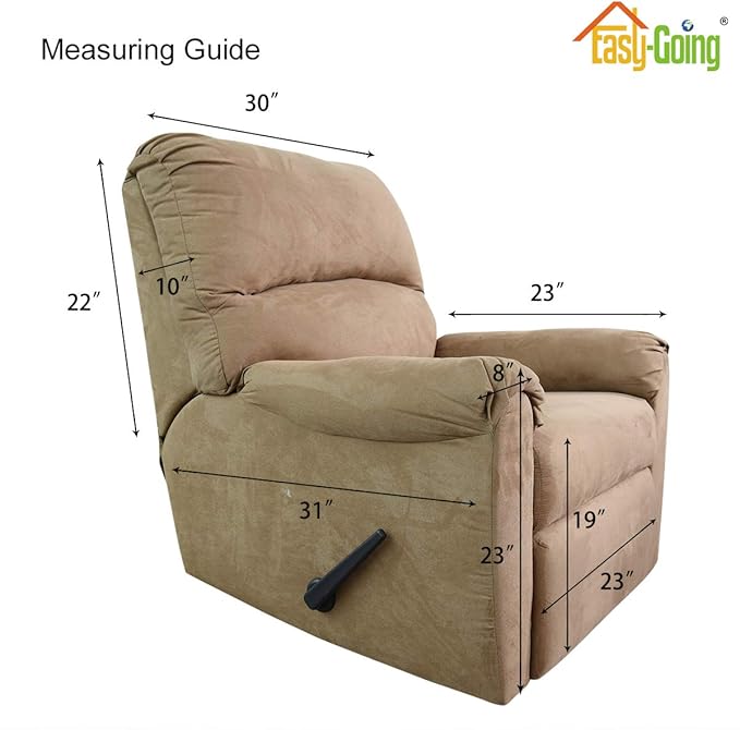 Easy-Going Reversible Couch Cover, Recliner 22 in, Brown/Brown