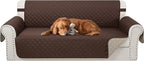 Reversible Couch Cover for 3 Cushion Couch Sofa Cover Washable for Pet Friendly with Elastic Straps Water Repellent(Sofa, Chocolate/Beige)