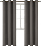 BGment Blackout Curtains for Bedroom - Grommet Thermal Insulated Room Darkening Curtains for Living Room, Set of 2 Panels (38 x 84 Inch, Grey)