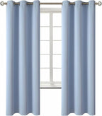 BGment Blackout Curtains for Living Room - Grommet Thermal Insulated Room Darkening Curtains for Bedroom, 2 Panels of 42 x 72 Inch, Spa Blue
