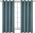 BGment Stone Blue Blackout Curtains for Bedroom 63 Inch Long - 2 Panels