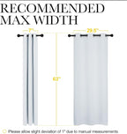 NICETOWN Room Darkening Draperies Curtains Panels, Window Treatment Thermal Insulated Grommet Room Darkening Curtains/Drapes for Bedroom (Greyish White, 2 Panels, 34 by 63)