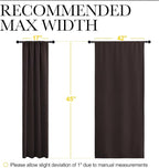 NICETOWN Blackout Curtain Panels 45 inches Long - Noise Reducing Thermal Insulated Solid Rod Pocket Window Drapes/Draperies for Kids Room (Toffee Brown, 1 Pair, 42 inches by 45 Inch)