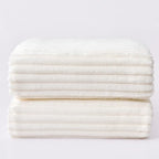 BEDELITE Fleece Blanket Twin Size – 3D Ribbed Jacquard Soft and Warm Decorative Fuzzy Blankets – Cozy, Fluffy, Plush Lightweight Throw Blankets for Couch, Bed, Sofa(Off White, 60x80 inches)