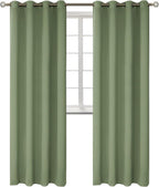 BGment Grass Green Blackout Curtains for Living Room 95 Inch - 2 Panels