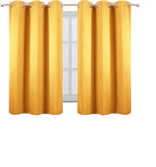 LEMOMO Yellow Blackout Curtains 42 x 54 Inch Length Set of 2 Panels Grommet Bedroom Curtains for Living Room
