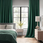 MIULEE Christmas Hunter Green Back Tab Blackout Curtains 52"x96" 2 Panels