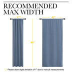NICETOWN Blackout Curtains for Bedroom, Blackout Curtain Panels, Window Treatment Energy Saving Thermal Insulated Solid Rod Pocket Blackout Drapes/Draperies (Stone Blue, 1 Pair, 42 by 48-inch)