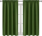 DWCN Olive Green Room Darkening Blackout Curtains - Thermal Insulated Privacy Energy Saving Window Curtain Drapes 52 x 45 inch Length, Set of 2 Bedroom Living Room Curtains