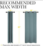 NICETOWN Modern Blackout Curtains Noise Reducing, Thermal Insulated and Privacy Room Darkening Drape Panels for Boy's Guest Room Door Small Short Window (Greyish Blue, 2 Panels, W42 x L68 -Inch)