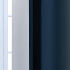 Yakamok Room Darkening Ombre Curtains 84 Inch Length, Navy Blue and Greyish White Thermal Insulated Gradient Color Curtains,Light Blocking Grommet Window Drapes for Bedroom,52 Inch Width,2 Panels