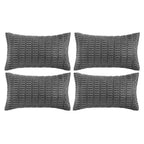 Fancy Homi 4 Packs Decorative Throw Pillow Covers for Living Room Couch Bed, Modern Farmhouse Boho Home Décor Accent Cushion Case, 24" x 16", Dark Gray