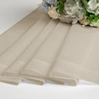 OVZME Taupe Sheer Curtains 96 Inches Long 2 Panels - Soft Light Filtering Window Sheer Panels for Living Room/Bedroom, Top Dual Rod Pocket, 1 Pair, Each 42Wx96L Inches