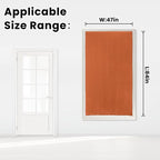 Self Adhesive Curtains Portable Blackout Curtain Simple and Easy to Install Bedroom Window Thermal Lnsulated Kitchen Room Darkening Black Small Drapes, 47" W X 84" L, Orange, 1 Panel