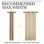 NICETOWN Room Darkening Curtain Panels for Cafe, Thermal Insulated Grommet Room Darkening Draperies/Drapes for Window (Biscotti Beige, 2 Panels, W42 x L68 -inch)