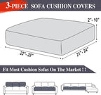 Couch Cushion Covers Seat Cushion Cover Stretch Couch Cover Separate Sectional Sofa Slipcovers Furniture Protector(3 Pieces for Seat or Sofa Backrest, Dark Grey)