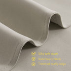 NICETOWN Natural Blackout Draperies Curtains for Kids Room, Window Treatment Thermal Insulated Solid Grommet Blackout Drape Panels for Bedroom (Set of 2, 70 by 72 inches)