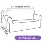 ZNSAYOTX Super Stretch Loveseat Covers (57"-70"), New Striped Love Seat Slipcover, Dogs Pet Friendly Anti-Slip Couch Protector Spandex Durable 2 Seater Fabric Sofa Cover (Khaki, Loveseat)