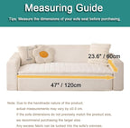 Couch Cover for Dogs Washable, Fuzzy Pet Couch Covers for 3 Cushion Sofa Pet Friendly, Non Slip Sofa Cover (White, 23.6" x 47"/60 x 120cm)