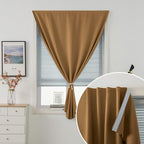 Sovtfides Self Adhesive Curtains, Stick Curtain Blackout Shades Window Cover Curtains for Living Room No Drilling, 47" W X 84" L, Brown, 1 Panel