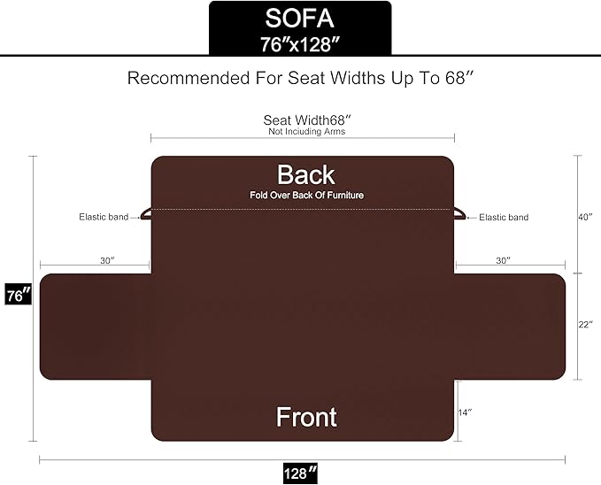 U-NICE HOME Reversible Sofa Cover Couch Cover for Dogs, Grey/Beige