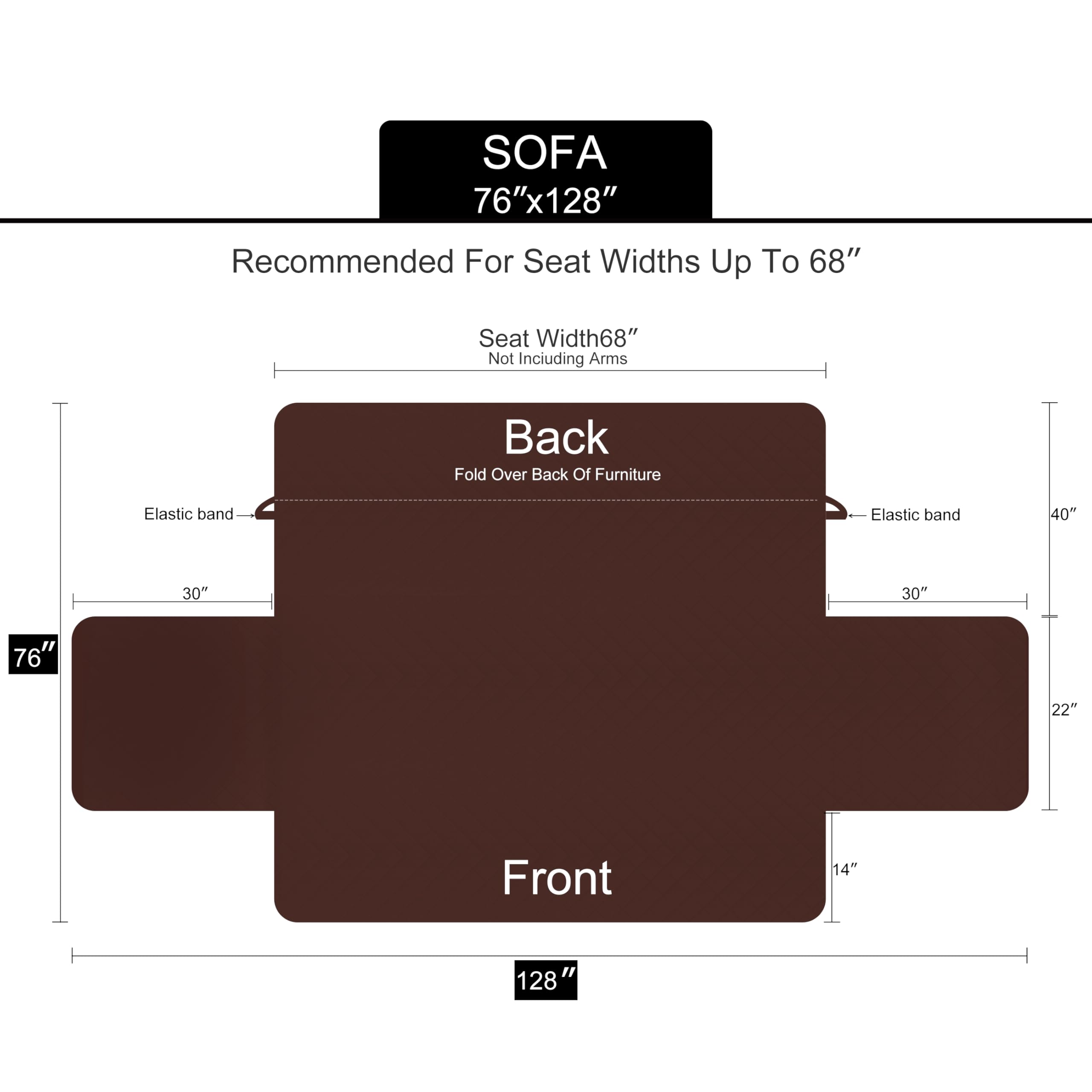 U-NICE HOME Reversible Sofa Cover Couch Cover for Dogs, Navy/Taupe