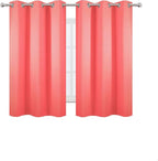 LEMOMO Blackout Curtains 38 x 54 inch/Coral Curtains Set of 2 Panels/Thermal Insulated Room Darkening Bedroom Curtains