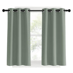 NICETOWN Bedroom Curtain Panels Blackout Draperies, Sage Green, 1 Pair, 34 by 40-inch, Thermal Insulated Solid Grommet Blackout Curtains/Drapes