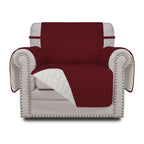 Easy-Going Reversible Couch Cover, Small Chair, Christmas Red/Ivory