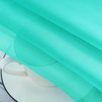 SpaceDresser Sheer Voile Window Treatment Rod Pocket Curtain Panels for Kitchen Bedroom Living Room Drapes Sunlight Filtering Privacy Semi Home Decor Assorted Colors Sizes (Turquoise, 52 W x 96 L)
