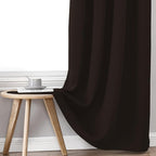 ChrisDowa 100% Blackout Curtains for Bedroom with Black Liner, 2 Thick Layers Total Blackout Thermal Insulated Grommet Small Window Curtains 2 Panels Set (Brown, 42 x 45 Inch)