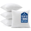 MIULEE 12x12 Pillow Inserts 4 Pack, 100% Virgin Fiber Filling Throw Pillows