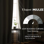 MIULEE Room Darkening Curtains Thermal Insulated Drapes Solid Window Treatment Set Grommet Top Light Blocking Blackout Curtain for Living Room/Bedroom 2 Panels 52 x 84 inch Length Stone