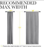 NICETOWN Sidelight Curtains for Front Door - Home Decoration Thermal Insulated Rod Pocket Blackout Blinds & Drapes for Small Windows (Silver Grey, 2 Panels, W34 x L72 -Inch)