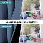NICETOWN Full Shading Curtains 90 inches Long 2 Panels Set for Windows, Super Heavy-Duty Black Lined Blackout Curtains for Bedroom, Privacy Assured Window Treatment (Stone Blue, 52 inches W)