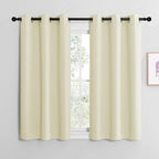 NICETOWN Bedroom Curtains Blackout Drapery Panels, Three Pass Microfiber Thermal Insulated Solid Ring Top Blackout Window Curtains/Drapes (Two Panels, 42 x 50 inches, Gray)