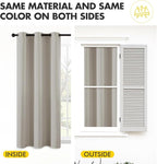 MIULEE Natural Blackout Curtains for Bedroom Living Room 84 Inches Long 2 Panels, Thermal Insulated Room Darkening Drapes Solid Grommet Noise Reduction Light Blocking Window Treatments 40x84 inch