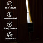 MIULEE Velvet Curtains 63 inch Length 2 Panels - Luxury Blackout Curtains for Bedroom Living Room Thermal Insulated Fall Decor Super Soft Window Drapes Rod Pocket & Back Tab, Mustard Yellow