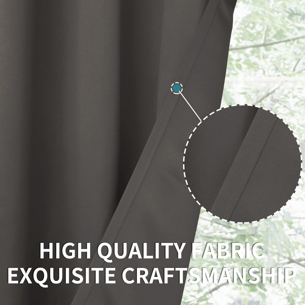 BGment Grey Blackout Curtains for Bedroom 69 Inch Long - 2 Panels