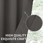 BGment Grey Blackout Curtains for Bedroom 69 Inch Long - 2 Panels