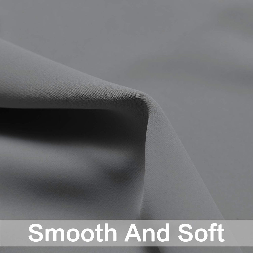 Yakamok Blackout Curtains 38x54 inch Grey Thermal Drapes-Bedroom