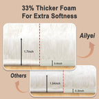 Ailyei Ultra Soft Runner Rugs for Bedroom Hallways with Upgraded Non-Slip Rubber Backing & Thick Memory Sponge, 2x4 Feet Fluffy Shag Throw Area Rug for Bedside Dorm Cream
