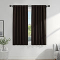 PONY DANCE Brown Blackout Curtains 2 Panels for Living Room 63 inch Long