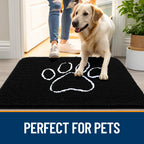 OLANLY Dog Door Mat for Muddy Paws 59x20, Paw Print Design Chenille Mud Mat