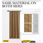NICETOWN RV Blackout Curtains for Camper Windows, Gold Brown, 29" Wide by 50" Long, 2 PCs, Short Blackout Curtains & Drapes, Thermal Insulated Blackout Curtain Panels for Kids Room, Play Room
