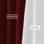 Yakamok Room Darkening 100% Blackout Curtains Grommet Window Treatments with 2 Thick Layers-Burgundy Red Thermal Insulated Drapes Set of 2 Panels for Bedroom Living Room 52 Inches by 84 Inches Length