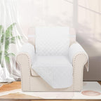 Recliner Chair Covers Reversible Sofa Cover Couch Cover for Pets Lazy Boy Furniture Protector(23''Chair,White/White)